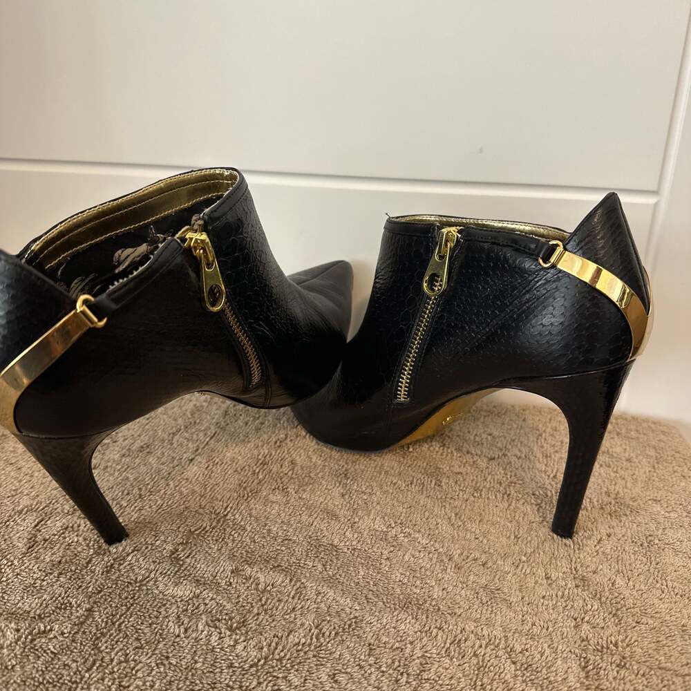 Ted Baker London Leather Python-Embossed Booties - image 7